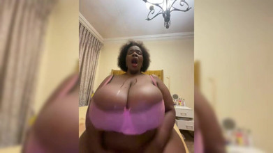 Ebony SSBBW Shower Tease & Masturbation